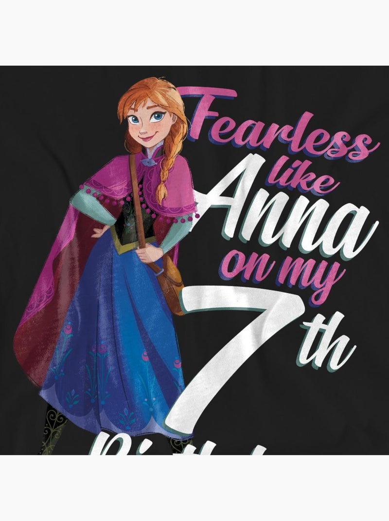 Frozen Fearless Like Anna Maglietta 7° Compleanno Adulto Unisex Nero - Kiabi