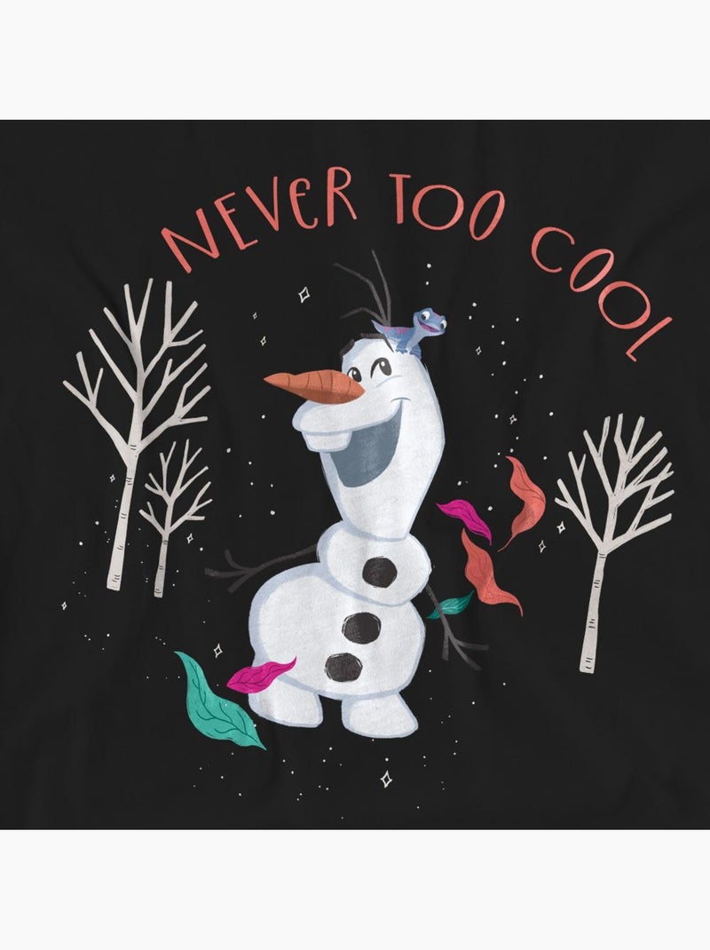 Frozen Never Too Cool Maglietta Olaf Adulto Unisex Nero - Kiabi