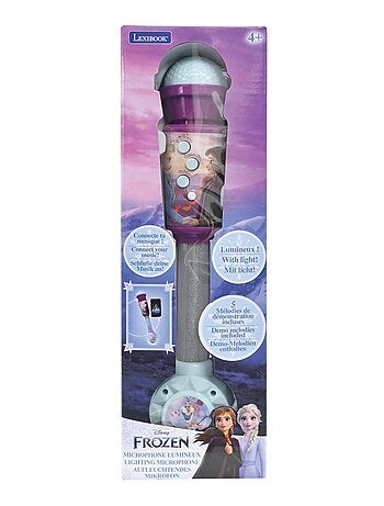 Frozen Trendy Microfono luminoso con altoparlante (auxin), melodie ed effetti sonori