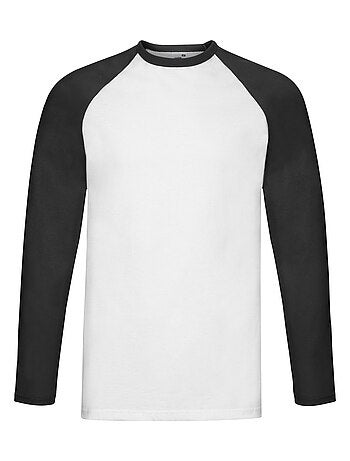 Fruit of the Loom Baseball Maglietta Manica Lunga Uomo