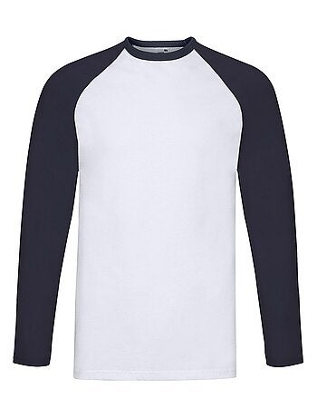 Fruit of the Loom Baseball Maglietta Manica Lunga Uomo
