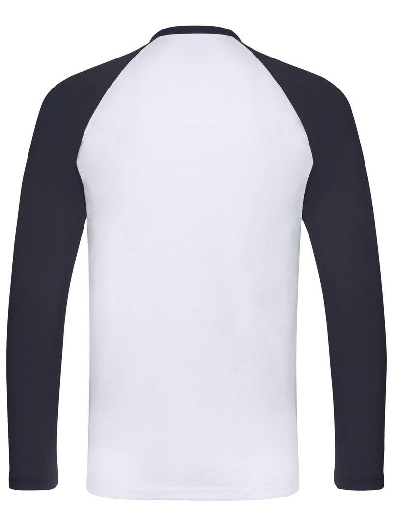 Fruit of the Loom Baseball Maglietta Manica Lunga Uomo Bianco perlato - Kiabi
