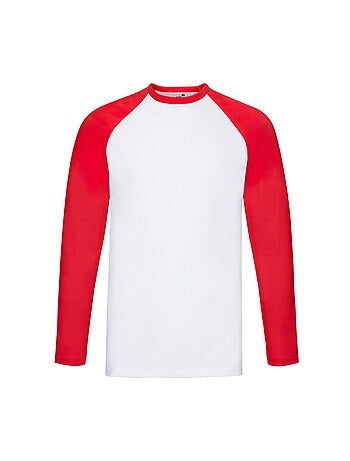 Fruit of the Loom Baseball Maglietta Manica Lunga Uomo
