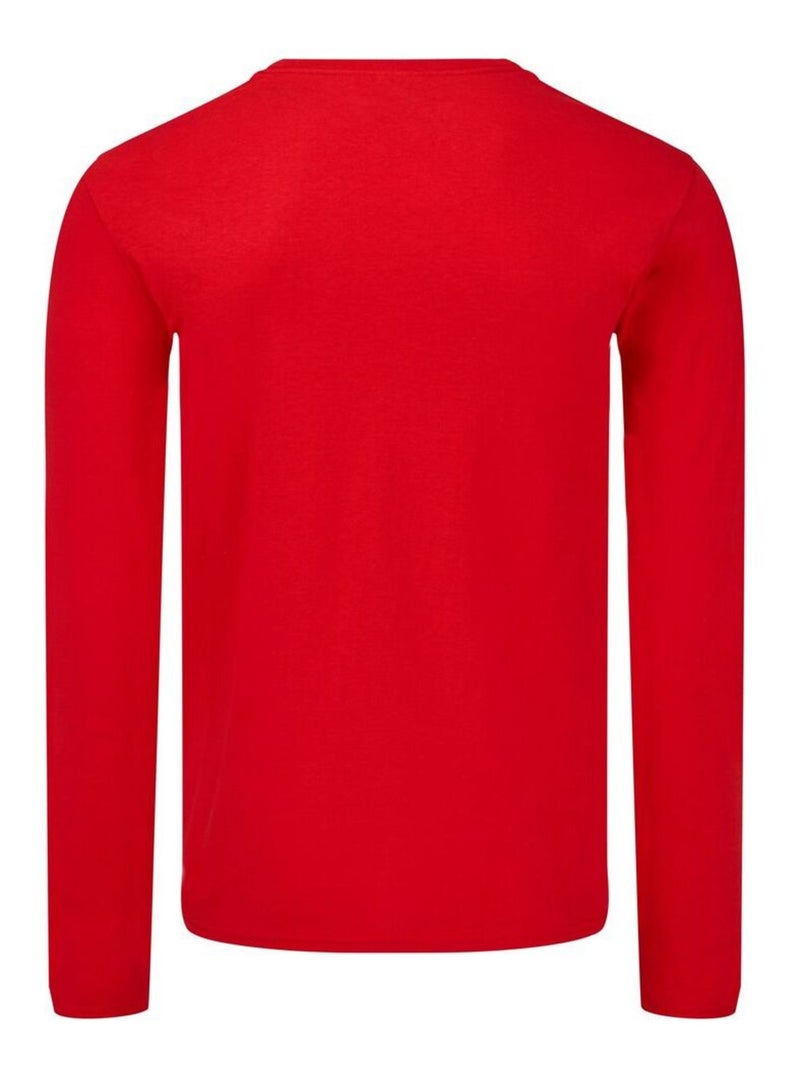 Fruit of the Loom Iconic 150 Maglietta Classico Manica Lunga Uomo Rosso - Kiabi