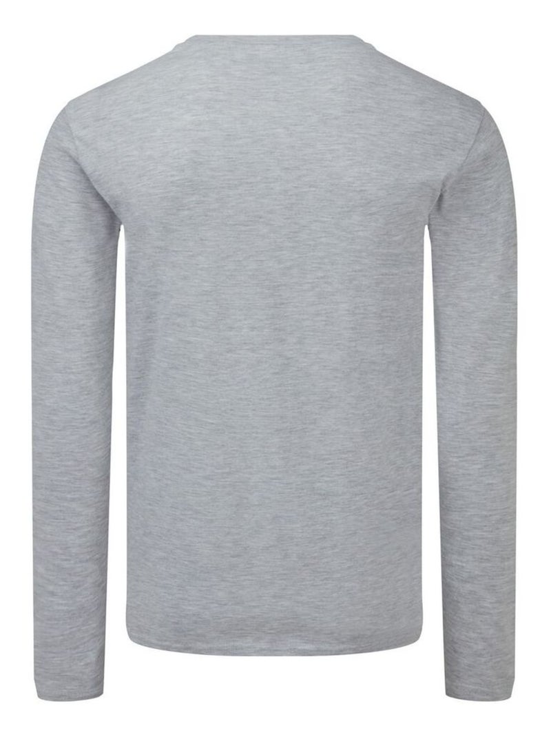 Fruit of the Loom Iconic 150 Maglietta Classico Semplice Manica Lunga Uomo Grigio melangiato - Kiabi