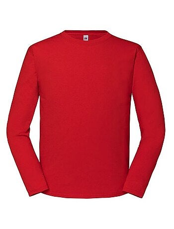 Fruit of the Loom Iconic 195 Premium Maglietta Manica Lunga Uomo