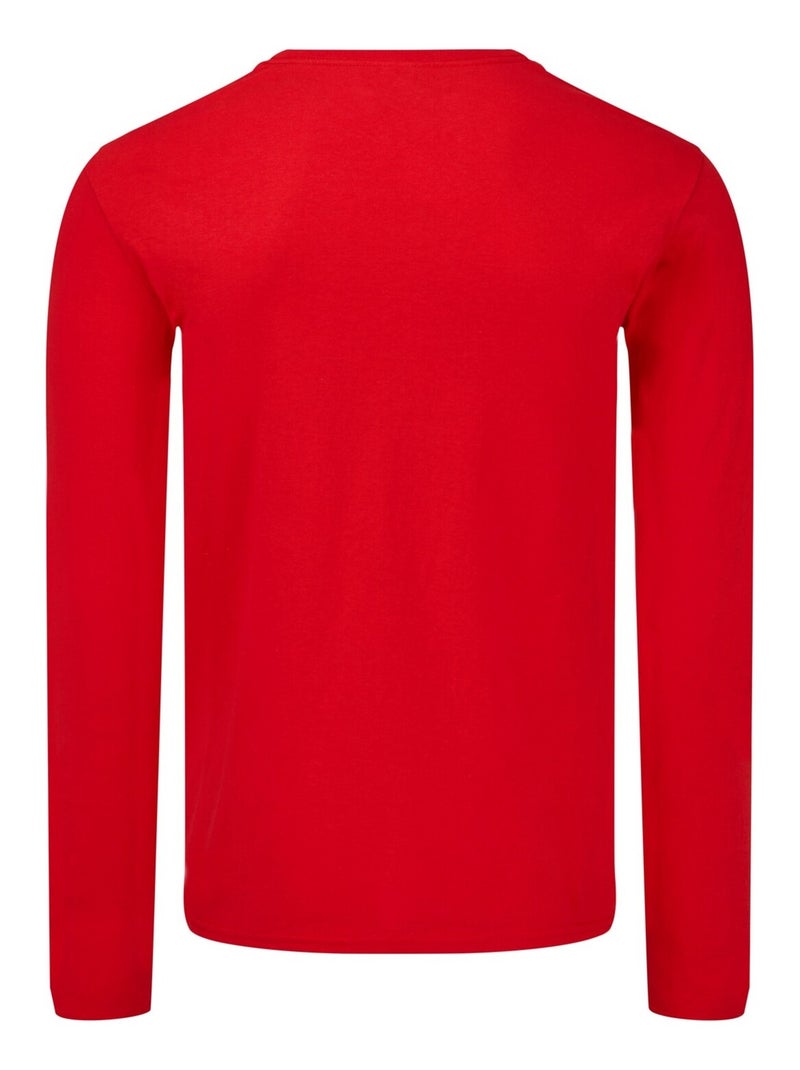 Fruit of the Loom Iconic Maglietta Manica Lunga Adulto Unisex Rosso - Kiabi