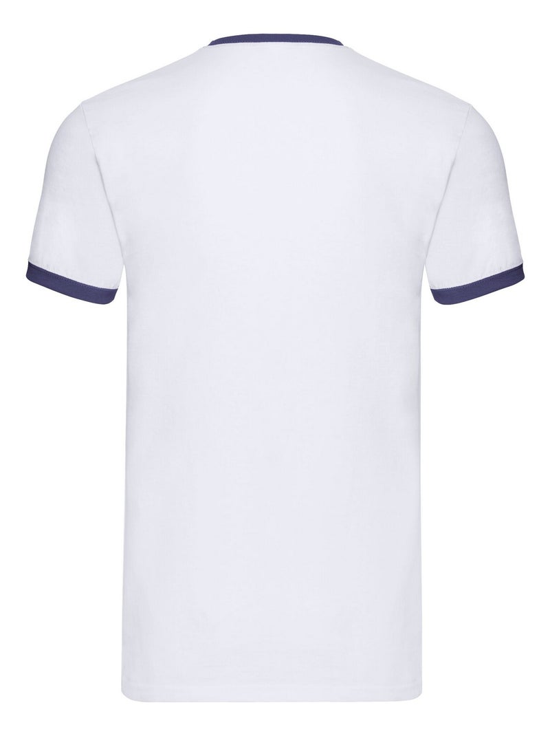 Fruit of the Loom Ringer 160 Maglietta Uomo Bianco Blu - Kiabi