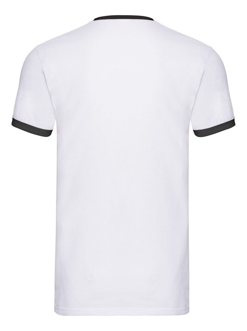 Fruit of the Loom Ringer 160 Maglietta Uomo Bianco Nero - Kiabi