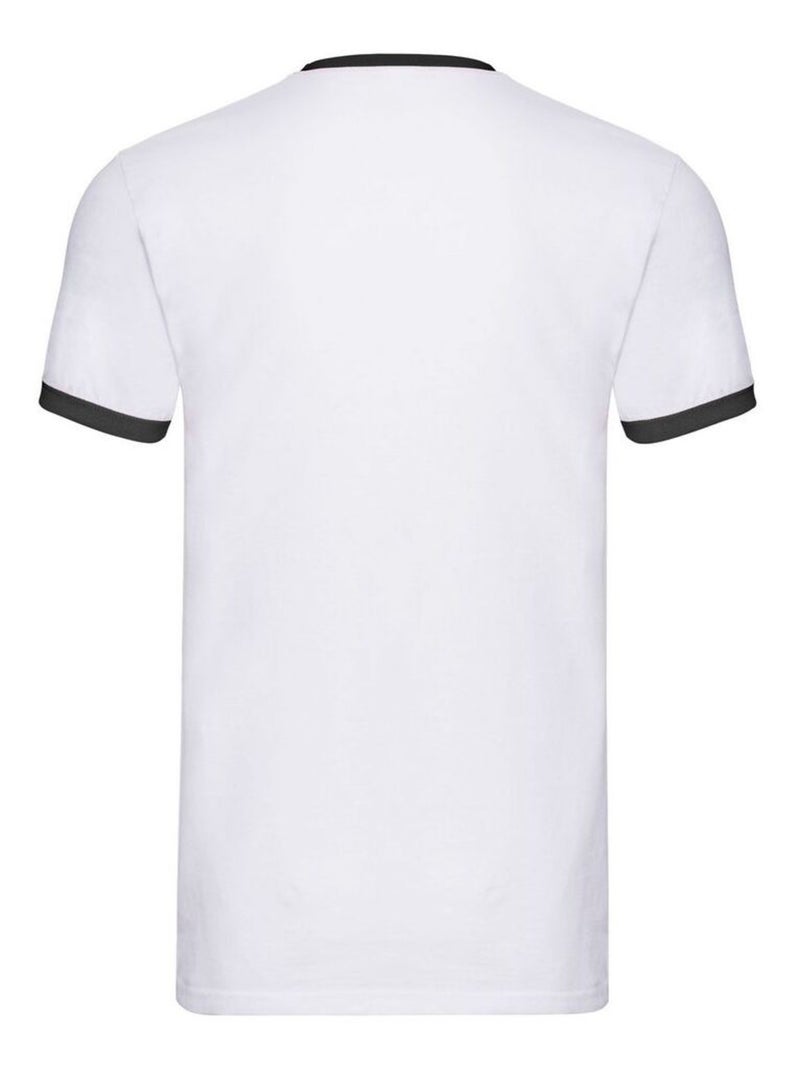 Fruit of the Loom Ringer Maglietta Uomo Bianco Nero - Kiabi