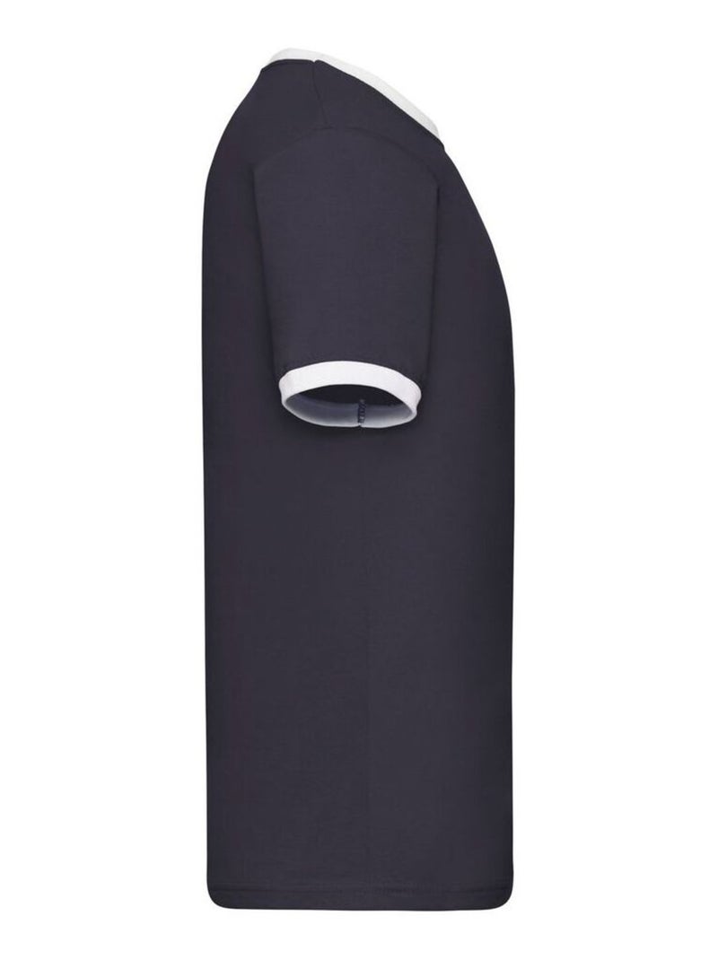 Fruit of the Loom Ringer Maglietta Uomo Blu Blu marino Bianco - Kiabi