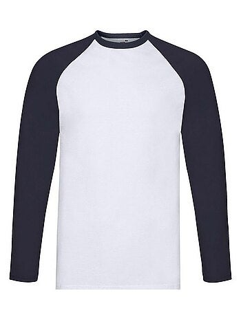 Fruit of the Loom Valueweight Maglietta Baseball Manica Lunga Uomo
