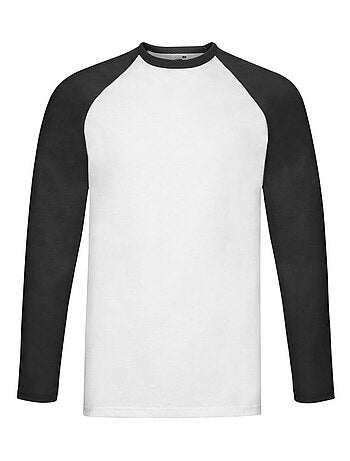 Fruit of the Loom Valueweight Maglietta Baseball Manica Lunga Uomo