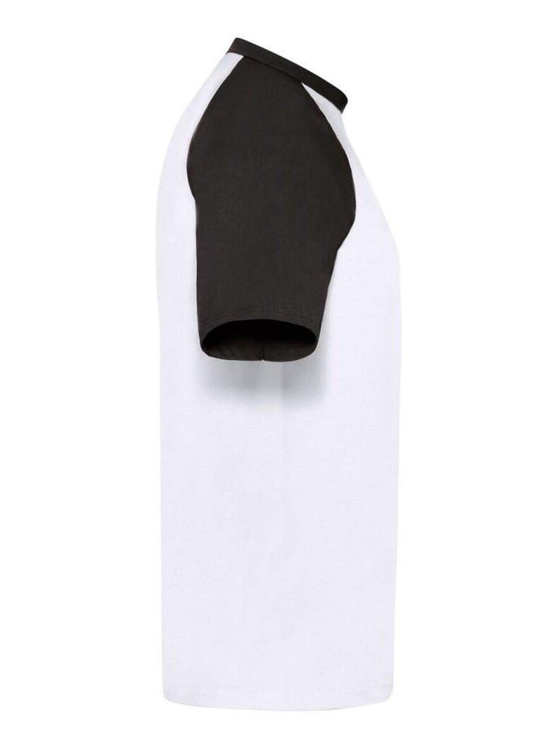 Fruit of the Loom Valueweight Maglietta Baseball Uomo Bianco Nero - Kiabi