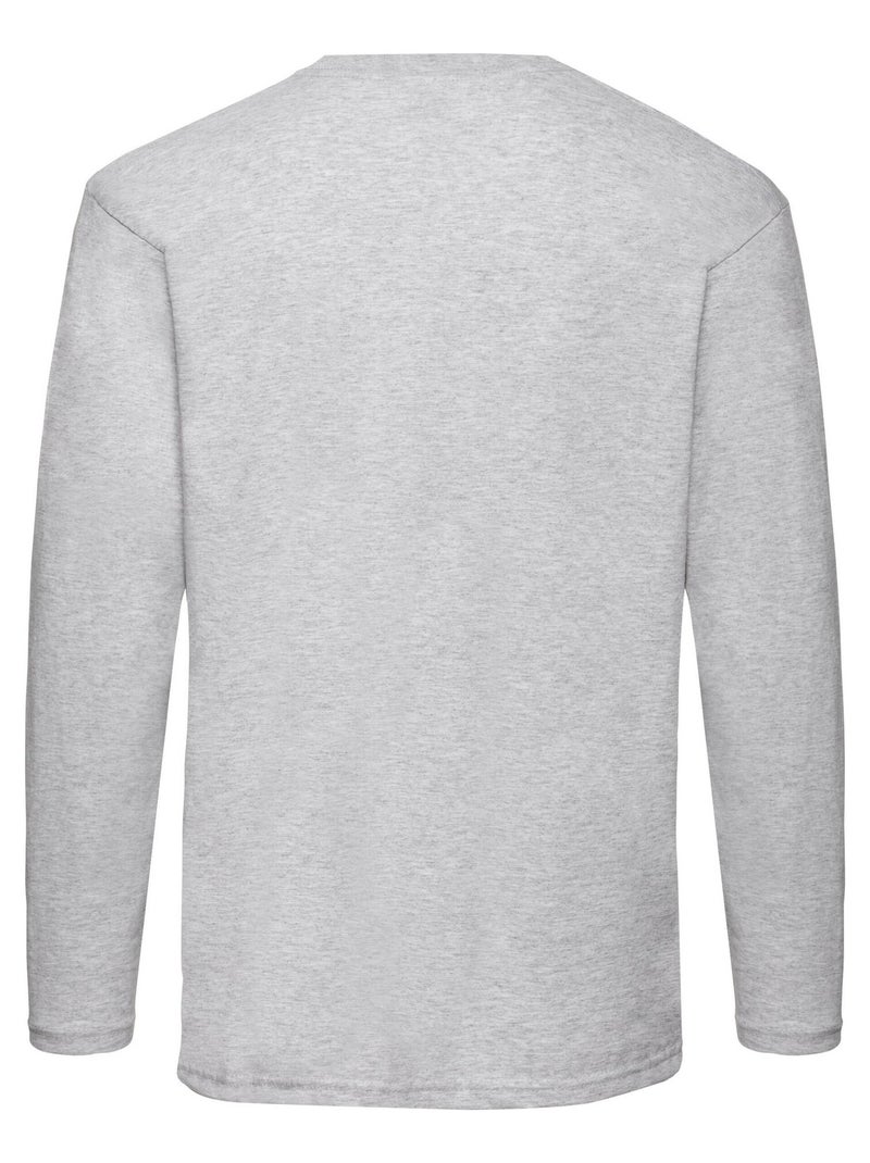 Fruit of the Loom Valueweight Maglietta Manica Lunga Adulto Unisex Grigio melangiato - Kiabi