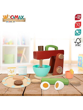 Frullatore giocattolo in legno con accessori WOOMAX