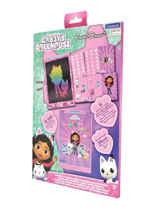 Gabby Dollhouse 11'' tavoletta E-ink multicolore per imparare a disegnare con gli stencil - Kiabi
