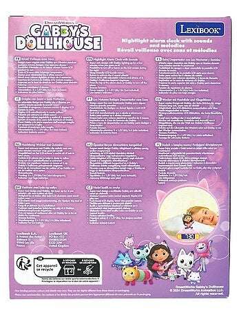Gabby's Dollhouse Sveglia con luce notturna e suoni