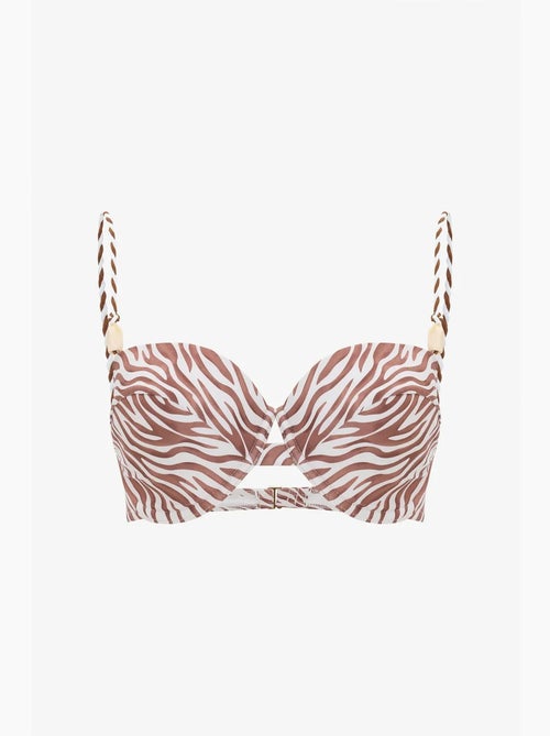 Gale bikini top balconcino con ferretto e stampa zebrata penti - Kiabi