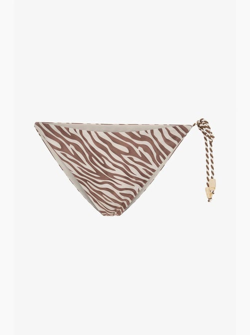 Gale slip bikini con motivo zebra e perline penti - Kiabi Gale slip bikini con motivo zebra e perline penti - Kiabi