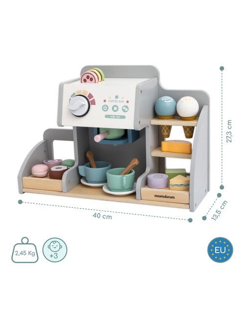 Gelateria in legno 2 in 1 con caffè e 70+ accessori bambini - Kiabi