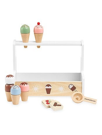 Gelateria in legno con accessori dai 3 anni Mamabrum
