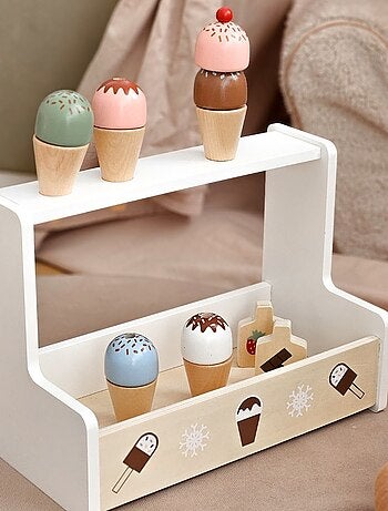Gelateria in legno con accessori dai 3 anni Mamabrum