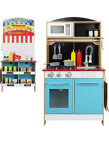 Gelateria WOOMAX con cucina in legno 2 in 1