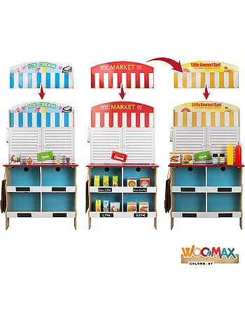 Gelateria WOOMAX con cucina in legno 2 in 1