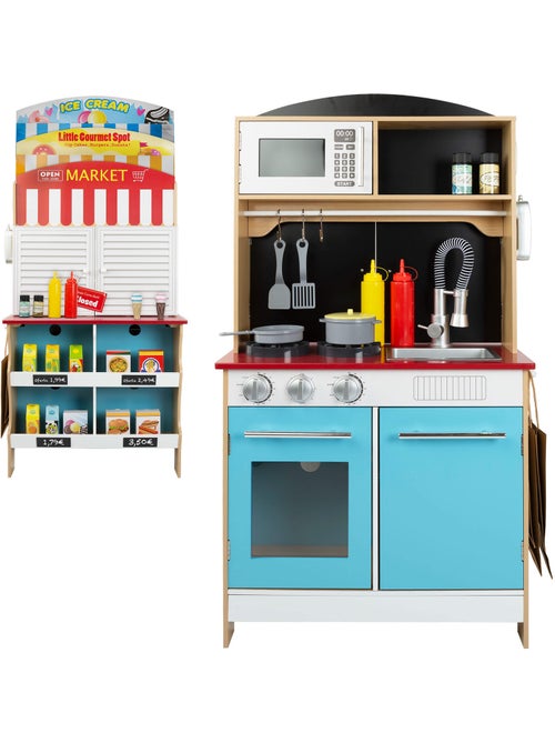 Gelateria WOOMAX con cucina in legno 2 in 1 - Kiabi Gelateria WOOMAX con cucina in legno 2 in 1 - Kiabi