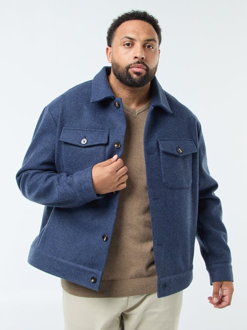 Giacca a camicia calda in lana - Kiabi