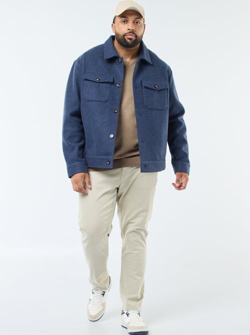 Giacca a camicia calda in lana - Kiabi