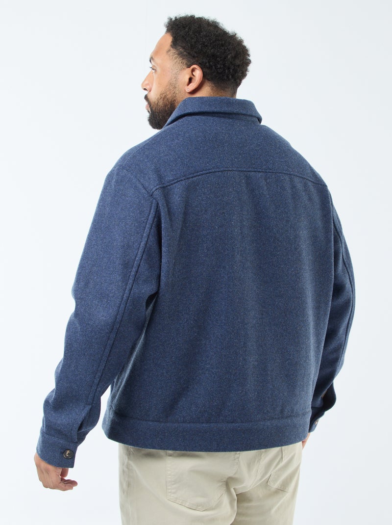 Giacca a camicia calda in lana Blu - Kiabi