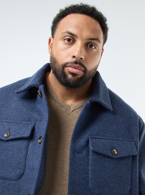 Giacca a camicia calda in lana - Kiabi