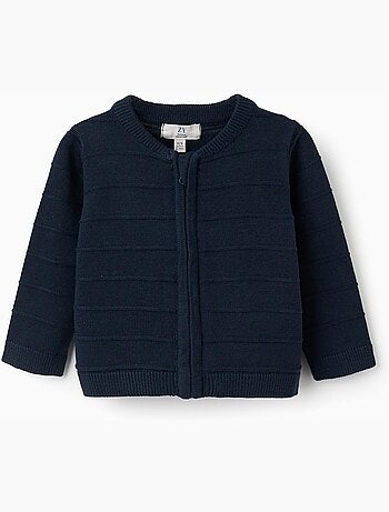 Giacca a maglia con linee in rilievo