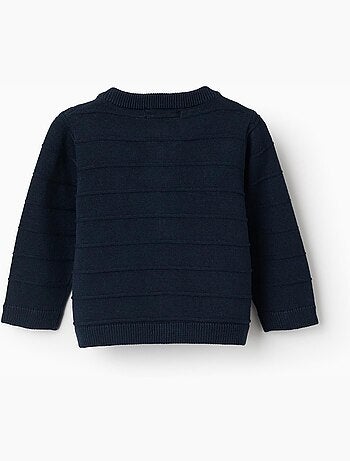 Giacca a maglia con linee in rilievo