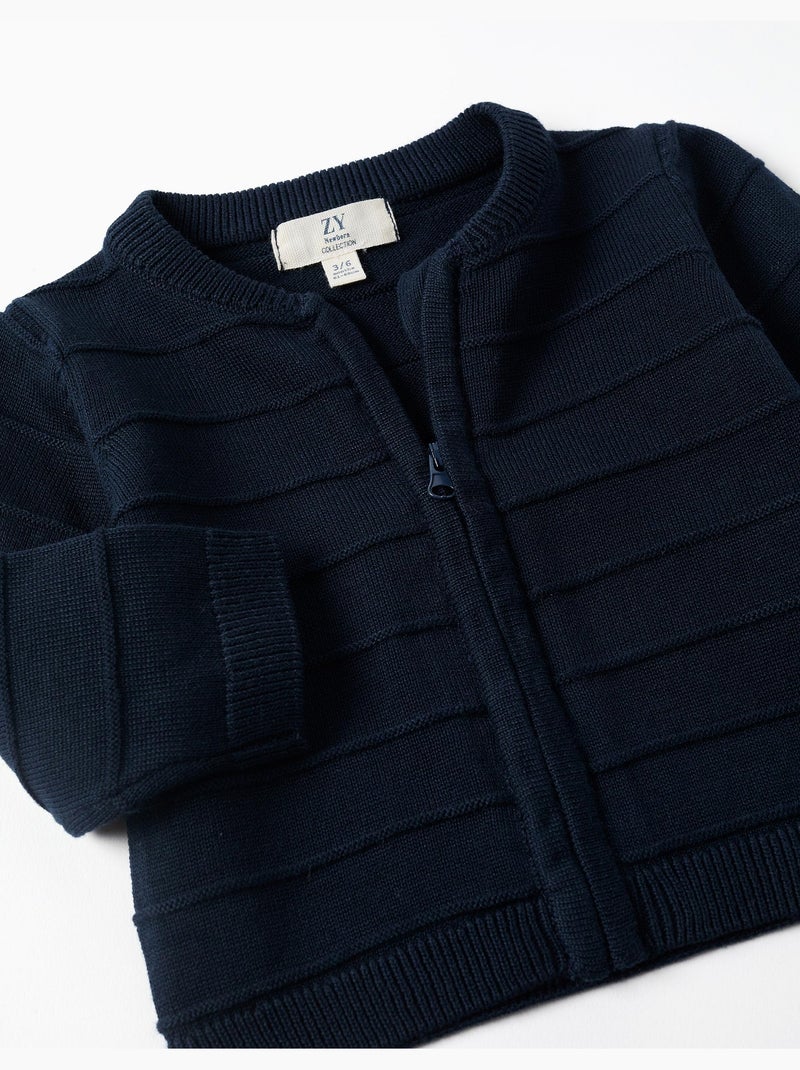 Giacca a maglia con linee in rilievo Blu Blu - Kiabi