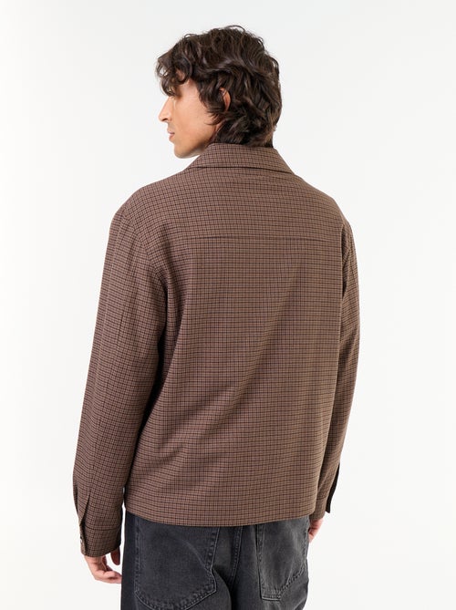 Giacca a quadri con zip - Kiabi