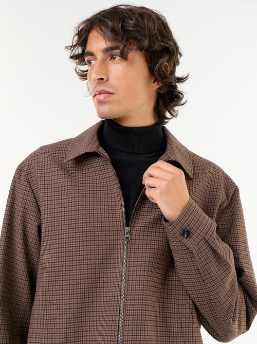 Giacca a quadri con zip - Kiabi