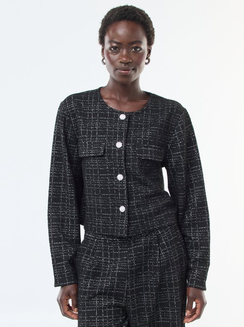 Giacca a quadri 'JDY' con tasche a patta - Kiabi