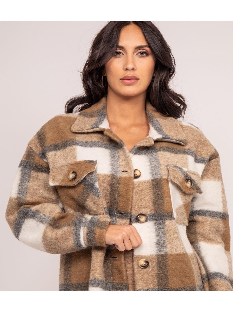 Giacca a quadri UKARL Beige - Kiabi