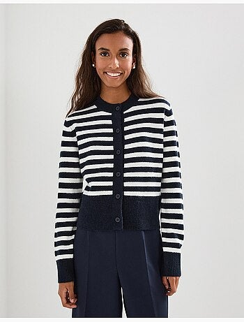 Giacca a righe a maglia, MO Fashion