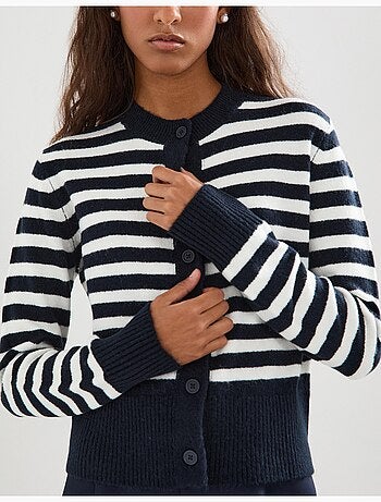 Giacca a righe a maglia, MO Fashion
