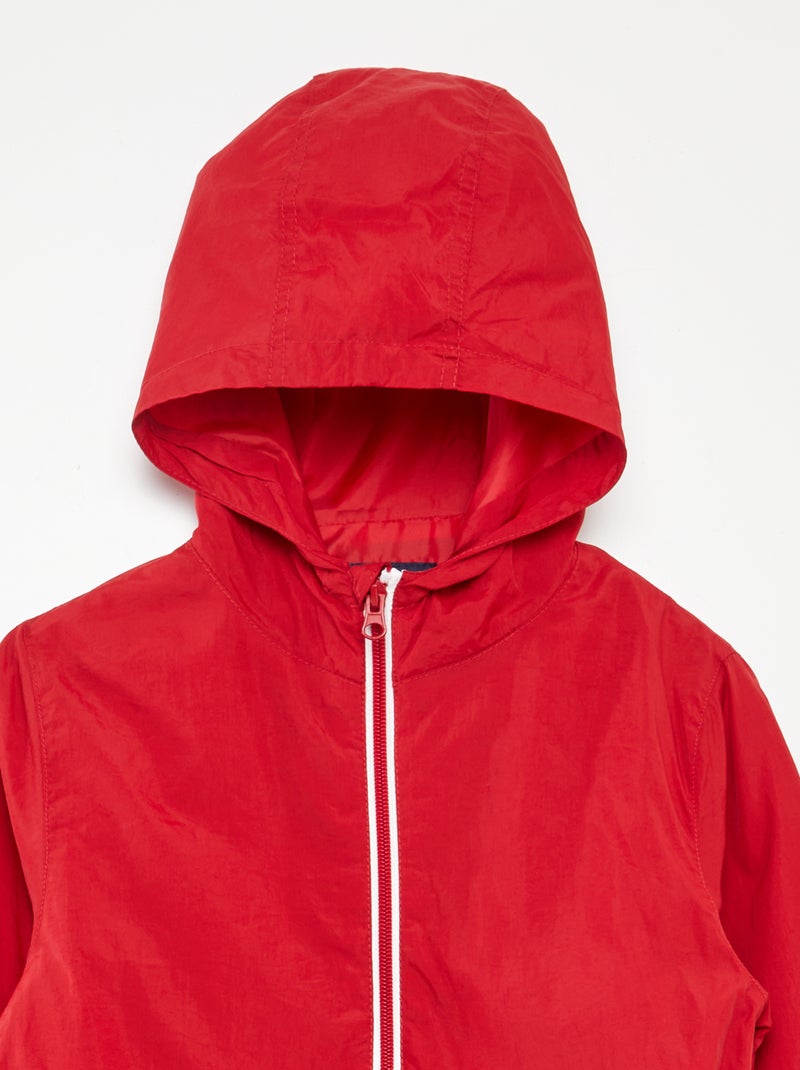 Giacca a vento colorata ROSSO - Kiabi