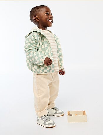 Giacca a vento con cappuccio all-over