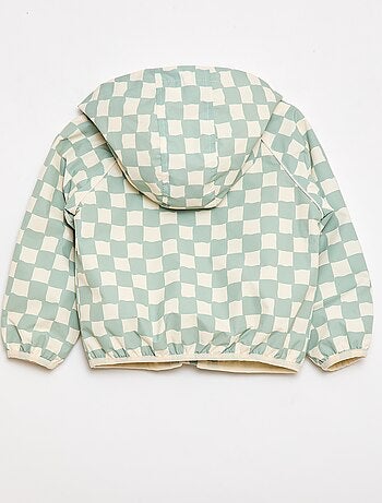 Giacca a vento con cappuccio all-over