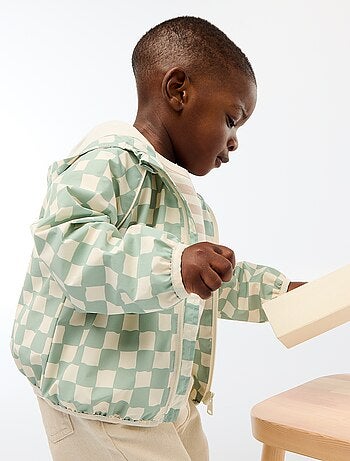 Giacca a vento con cappuccio all-over