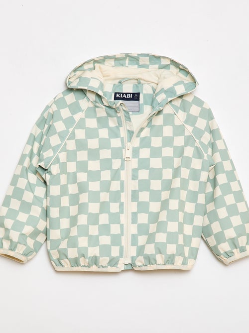 Giacca a vento con cappuccio all-over - Kiabi