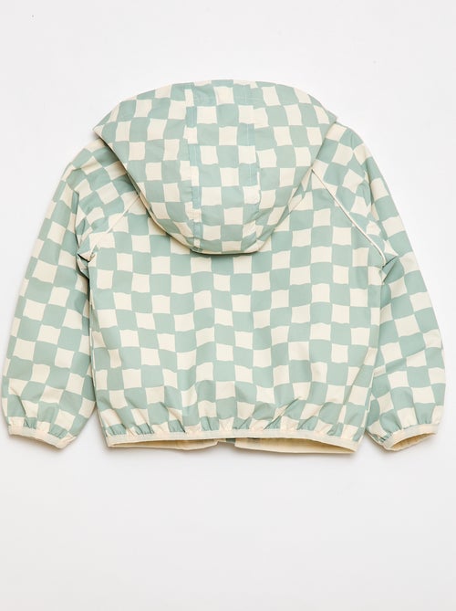 Giacca a vento con cappuccio all-over - Kiabi