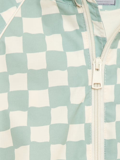 Giacca a vento con cappuccio all-over - Kiabi